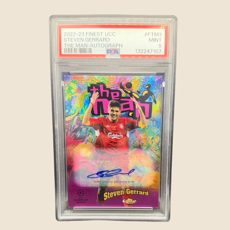 Steven Gerrard Auto /350 PSA 9