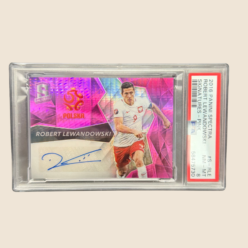 Robert Lewandowski Auto /25 Spectra PSA 8