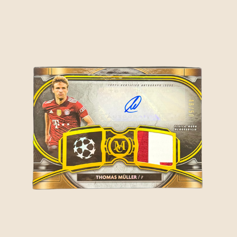 Thomas Müller Museum Dual Patch Auto /50 Topps Museum