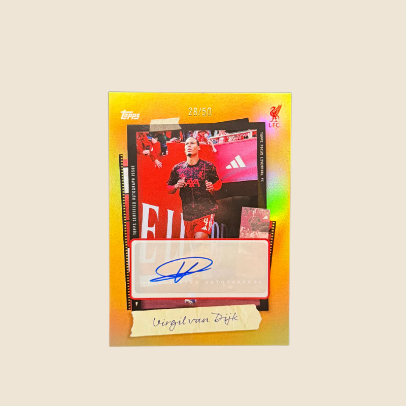 Virgil van Dijk Gold Auto /50 – Topps Liverpool FC Team Set
