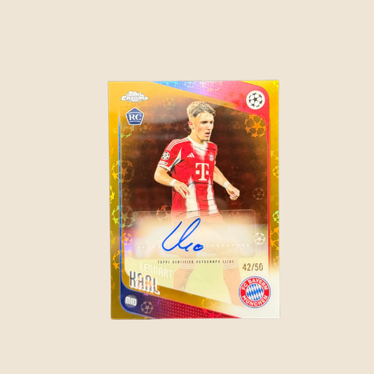 Lennart Karl Gold Auto /50 RC – Topps Logofractor