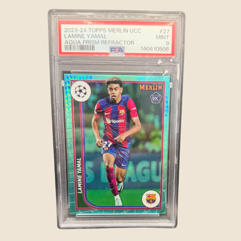 Lamine Yamal Aqua RC PSA 9 Merlin
