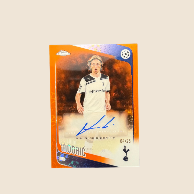 Luka Modrić Orange Auto /25  Topps Logofractor