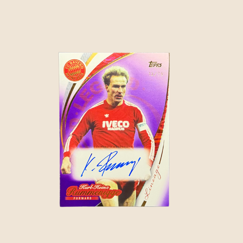 Karl-Heinz Rummenigge Lineage Purple Auto /75